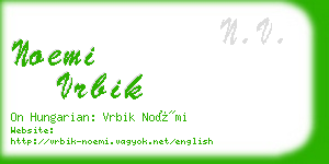 noemi vrbik business card